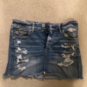 American Eagle Size 4 Jean Mini Skirt